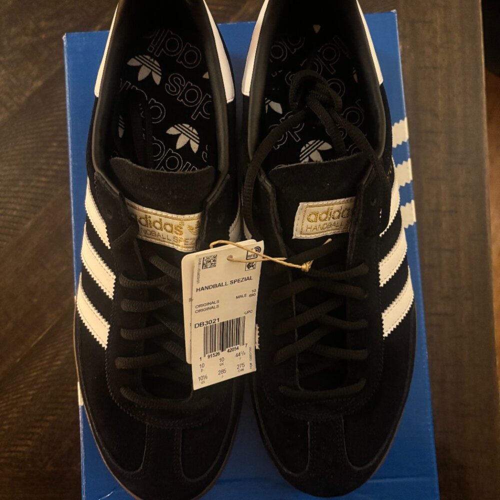 Adidas Handball Spezial DB3021 Black White Gum – Men’s 10.5 – NWT - Picture 2 of 9
